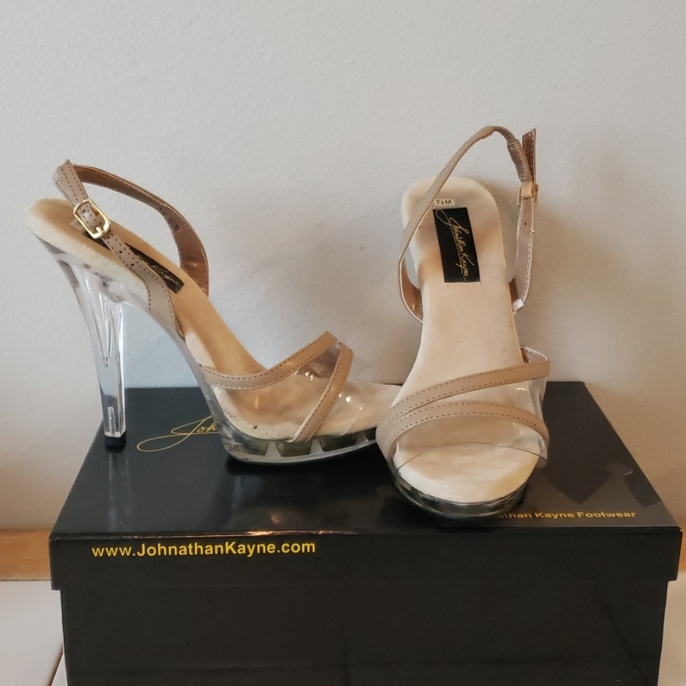 Johnathan Kayne Taupe 4" Heels Size 7.5